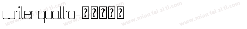 writer quattro字体转换